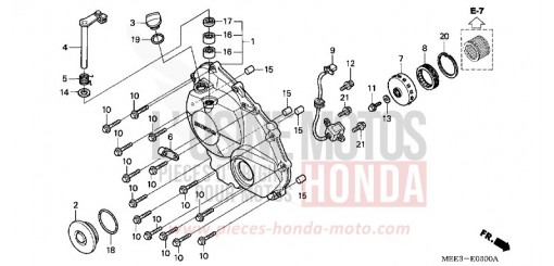 PANNEAU CARTER-MOTEUR D. CBR600RR4 de 2004